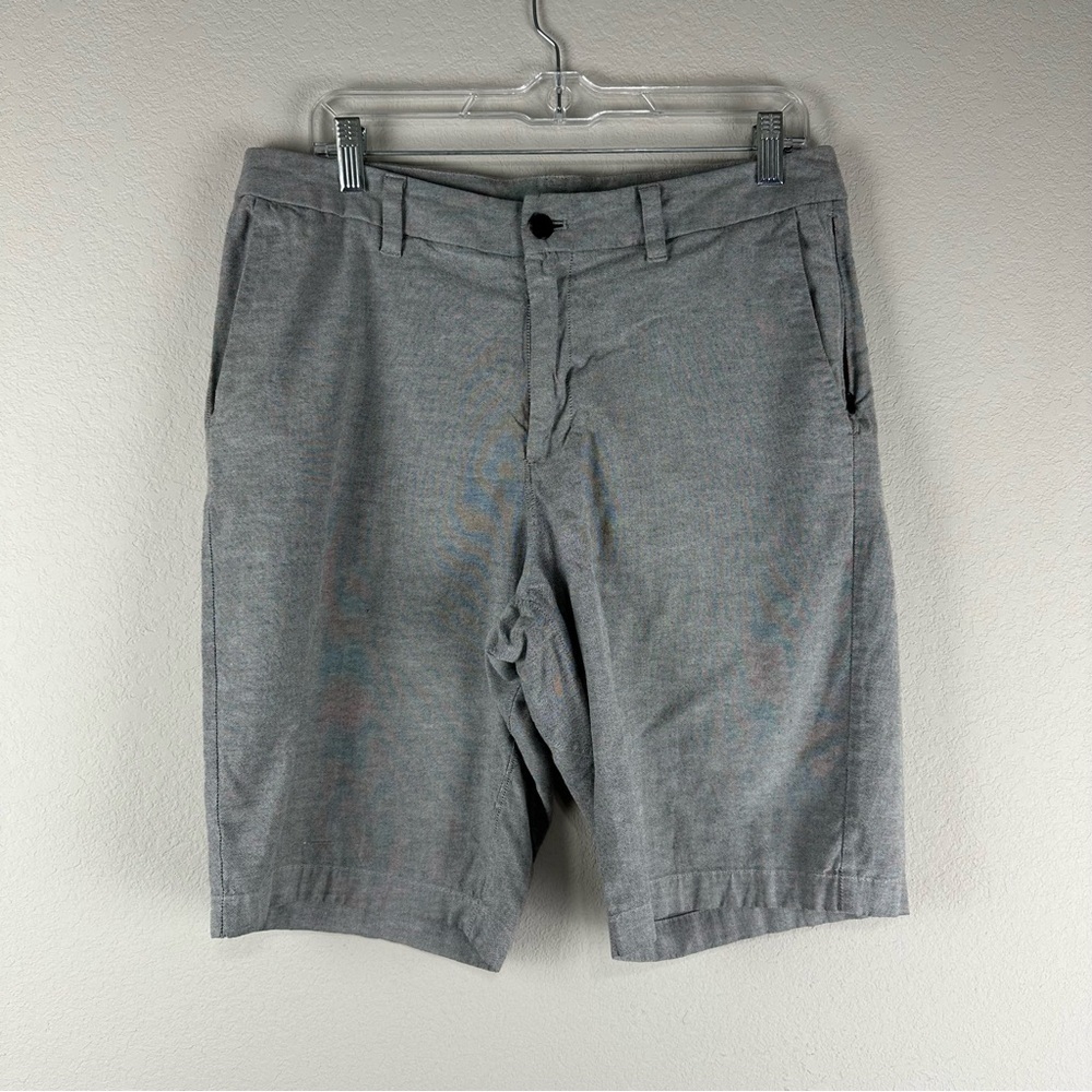 Lululemon Men’s Gray Commission Relaxed Quick Oxford Commission Shorts Size 32